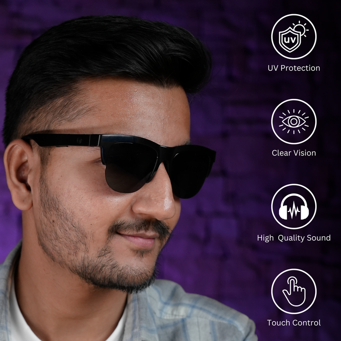 Wireless UV Smart Bluetooth Built-in Speaker Glasses - OddTech Store 