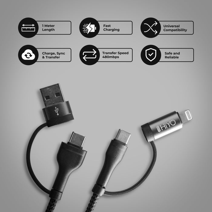 10,000 mAh Power Bank + Powerflex 4-in-1 Cable