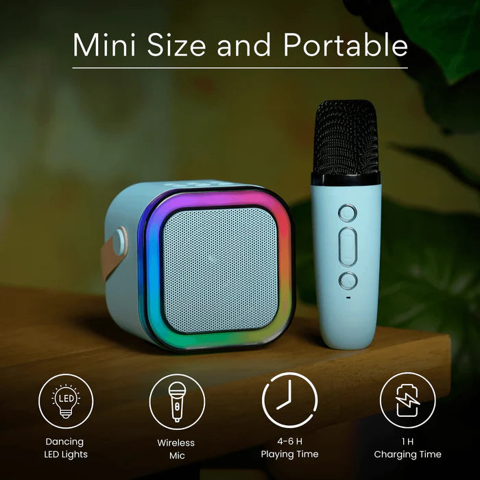 Mini Portable Karaoke Speaker + Wireless Mic