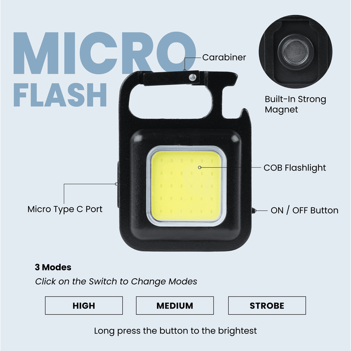 Keychain Flashlight Mini Work Light - OddTech Store