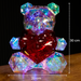 Led Teddy Bear With Heart Holographic Glow Lamp - OddTech Store 