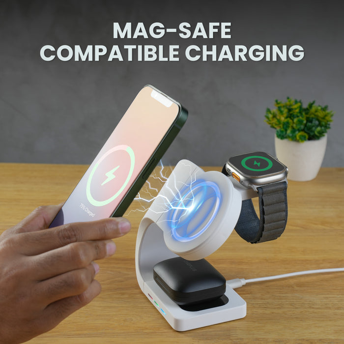 Magnetic Mag-Safe 4-in-1 Wireless Charger